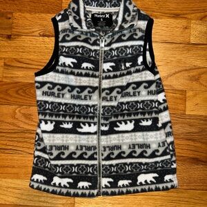 Hurley Kids' Black and White Patterned Vest